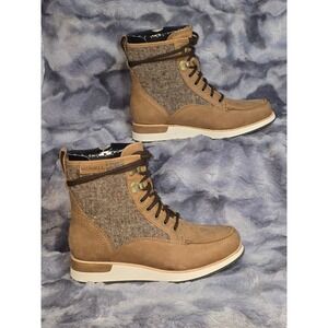 NWB Merrell Roam Mid Tobacco Leather Lace Up Ankle Boots Women's Size‎ 6